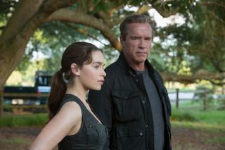 Emilia Clarke and Arnold Schwarzenegger prepare for their destiny