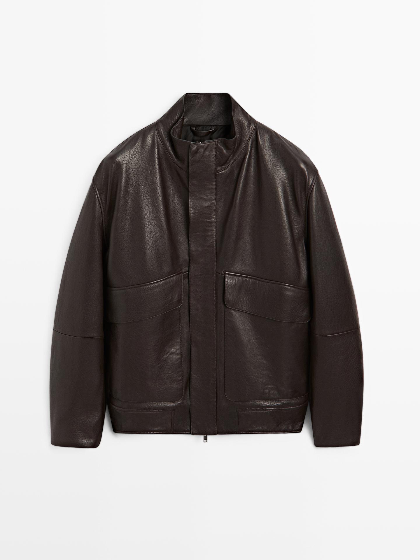 Massimo Dutti, Nappa Leather Jacket With Pockets