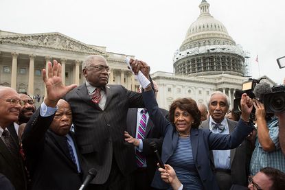Rep. John Lewis and other congressional Democrats in Washington 