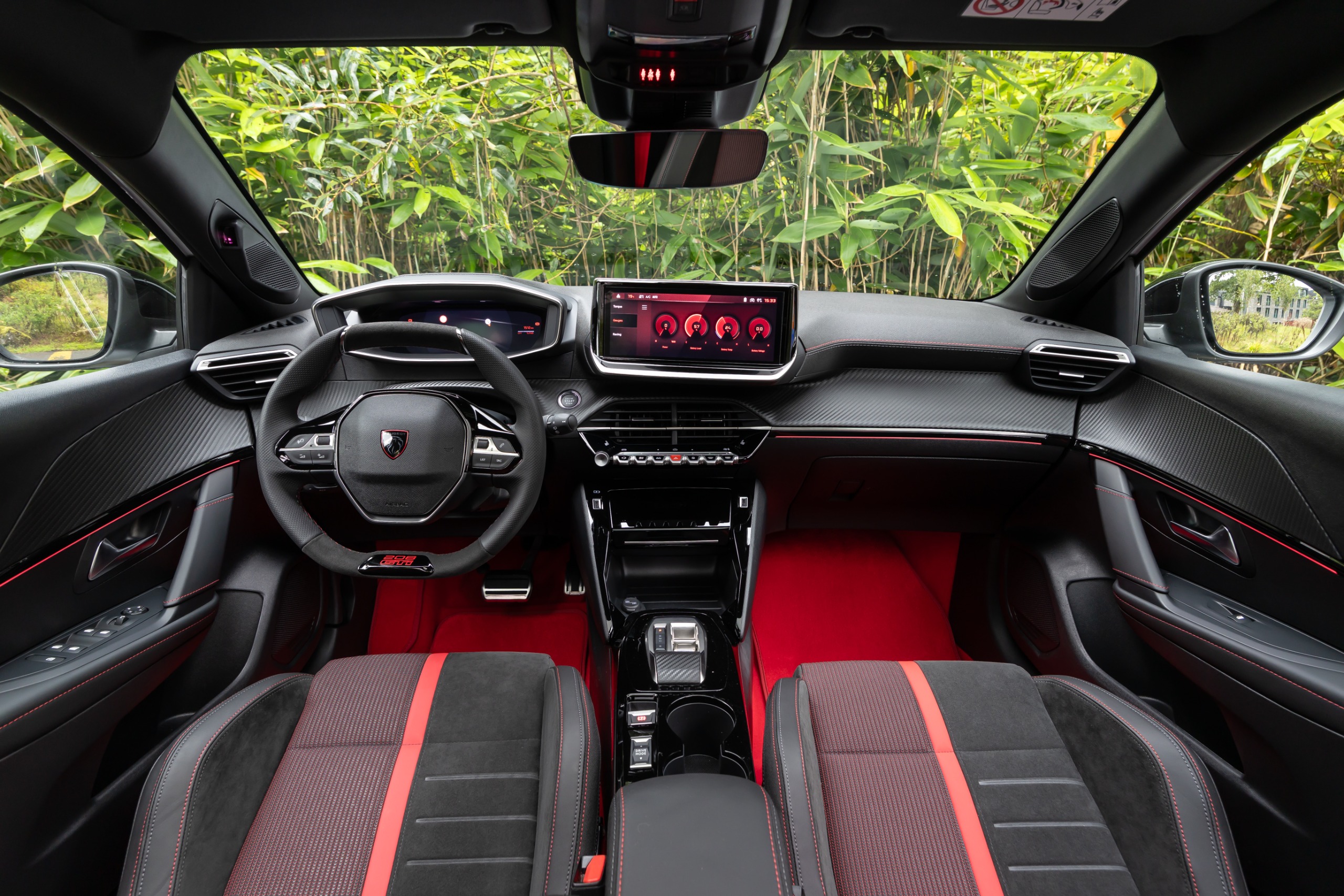 Inside the Peugeot E-208 GTi