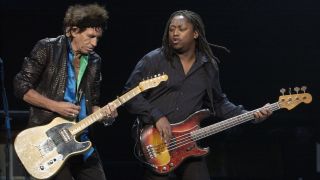 Keith Richards and Darryl Jones of The Rolling Stones
