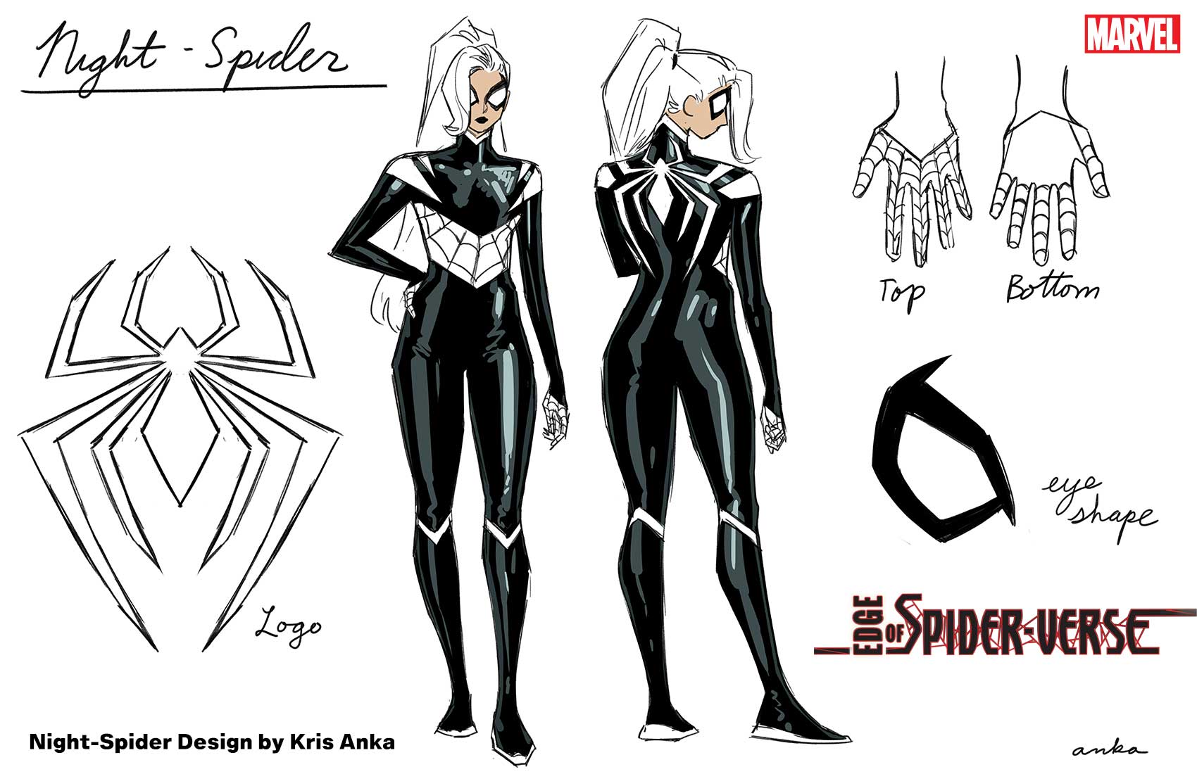 Diseño de vestuario de Night-Spider por Kris Anka