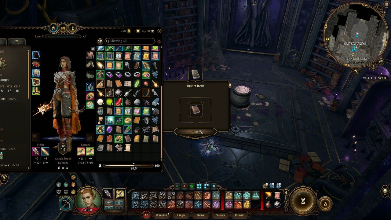 Baldur's Gate 3 Silent Library puzzle - Slotting the book
