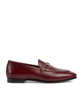 Womens Gucci 6207 Bordeaux Leather Jordaan Loafers | Harrods Uk