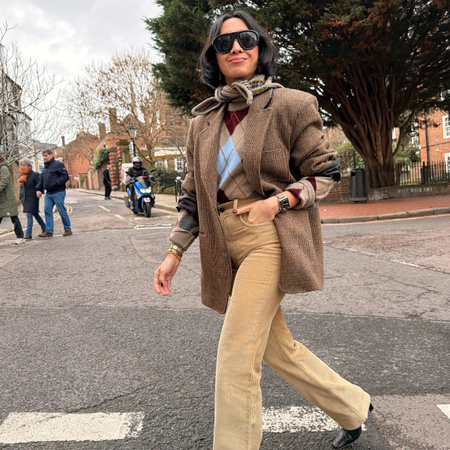 Lisa Marinelli layering Ralph Lauren