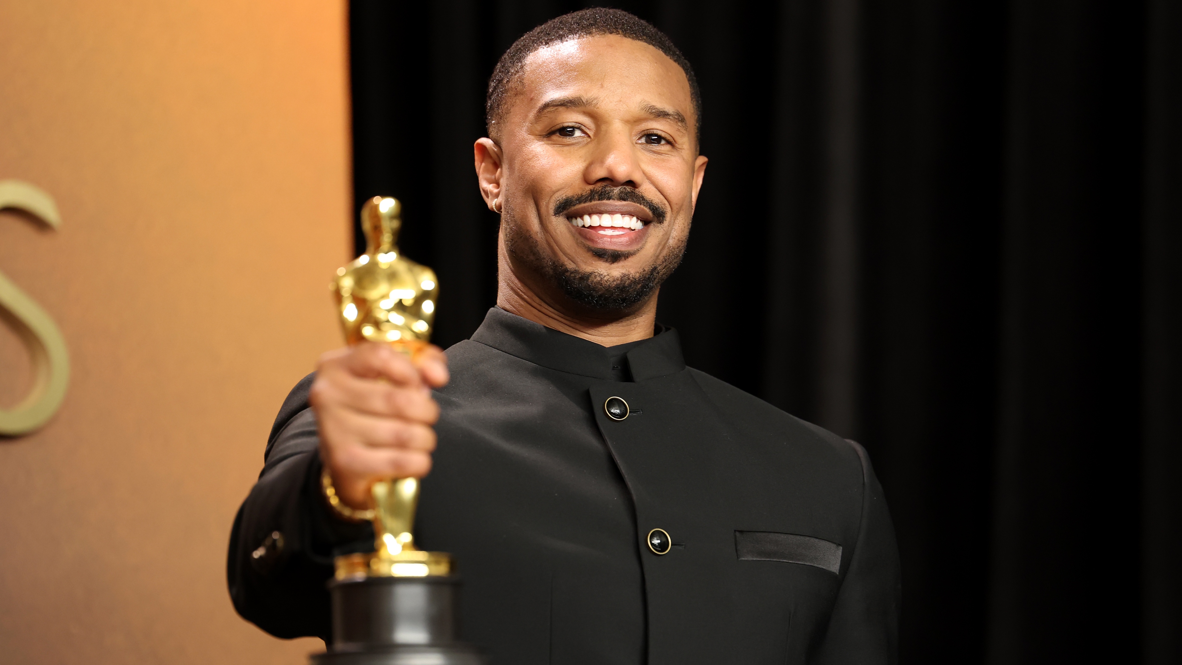 HOLLYWOOD, CALIFORNIA - MARCH 15: Michael B. Jordan, winner of the Best Actor in a Leading Role Award for &ldquo;Sinners&rdquo;, poses in the press room during the 98th Oscars at Dolby Theatre on March 15, 2026 in Hollywood, California. (Photo by Frazer Harrison/Getty Images)