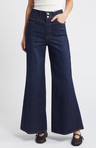 Le Palazzo High Waist Crop Wide Leg Jeans