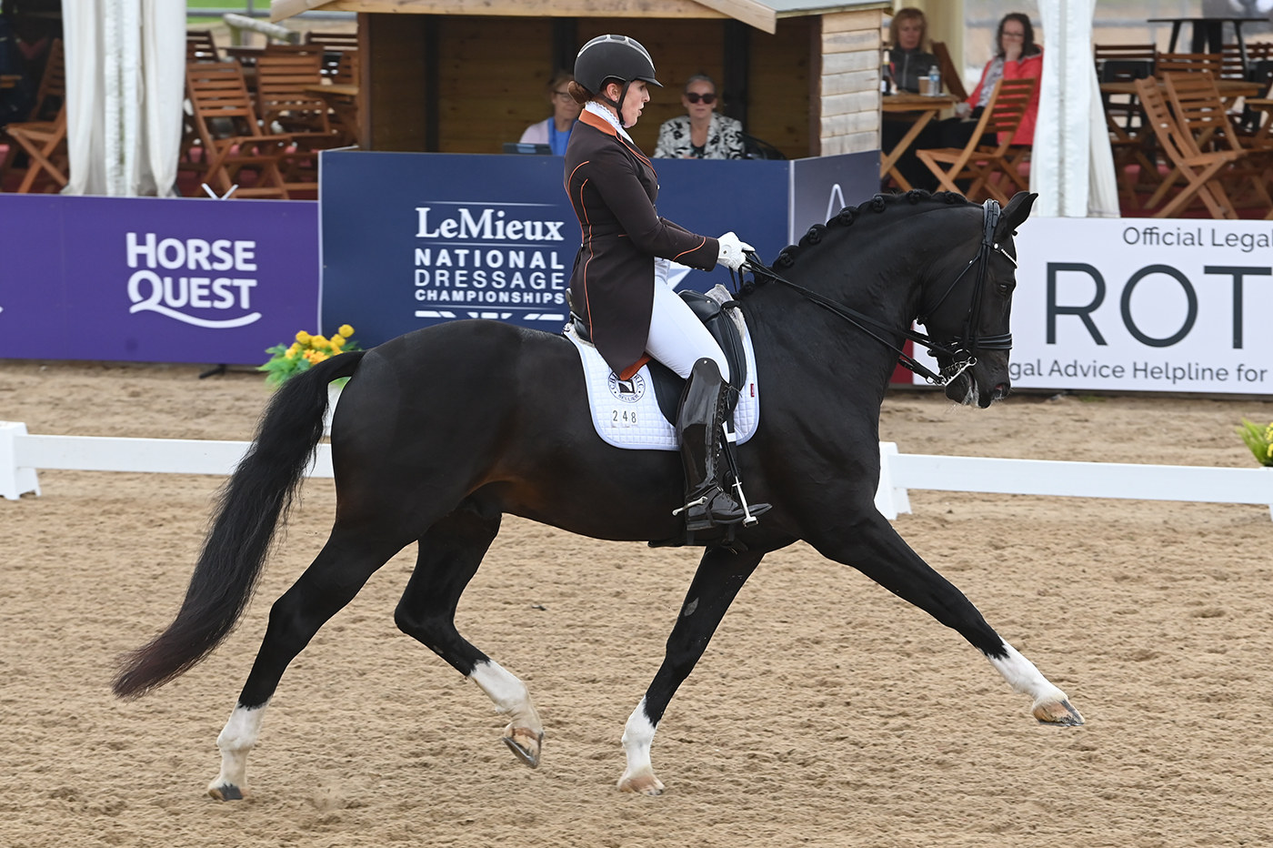 Becky Moody and James Bond at the National Dressage Championships.