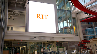 A large digital sign at RIT brought to life by the PIXERA solution.