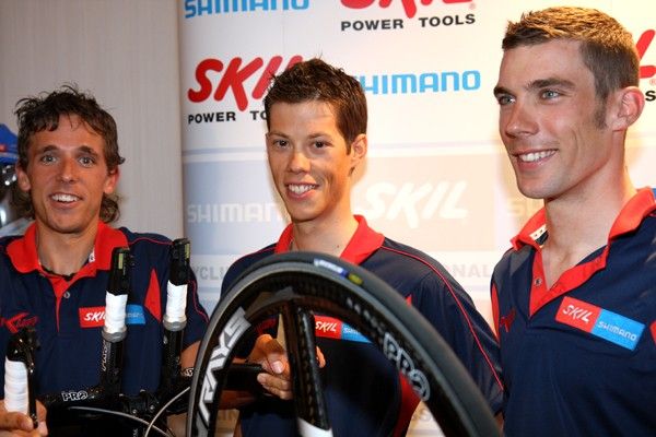 Dutch riders De Kort, Rooijakkers and Timmer.