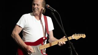 Adrian Belew, former singer of King Crimson, performs onstage during the "Celebrating Bowie Tour" at Saban Theatre on October 07, 2022 in Beverly Hills, California.