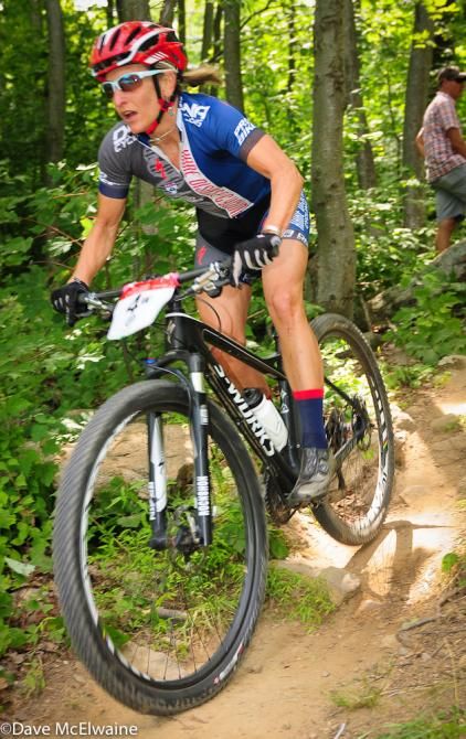 Cheryl Sornson riding in the top ten