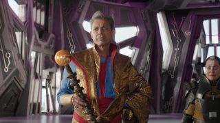 Jeff Goldblum's Grandmaster holding Melt Stick in Thor: Ragnarok