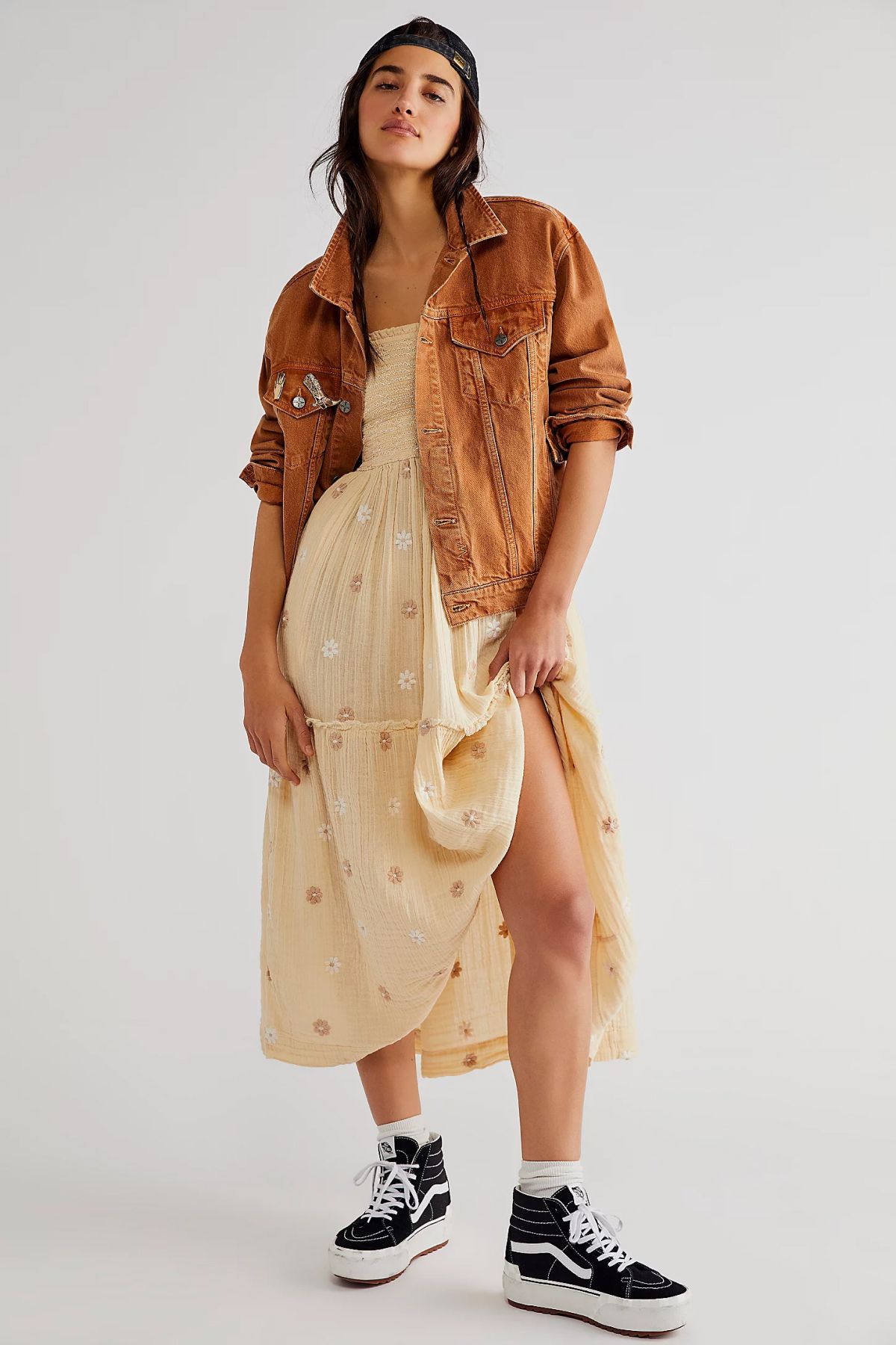 Free People Dahlia Embroidered Maxi Dress