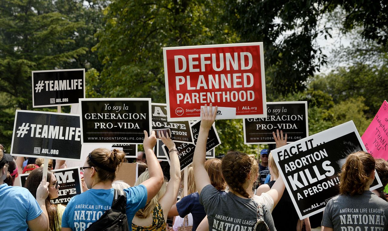 A protest against Planned Parenthood.