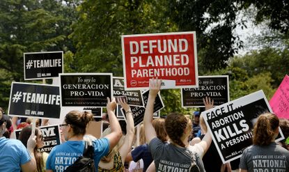 A protest against Planned Parenthood.
