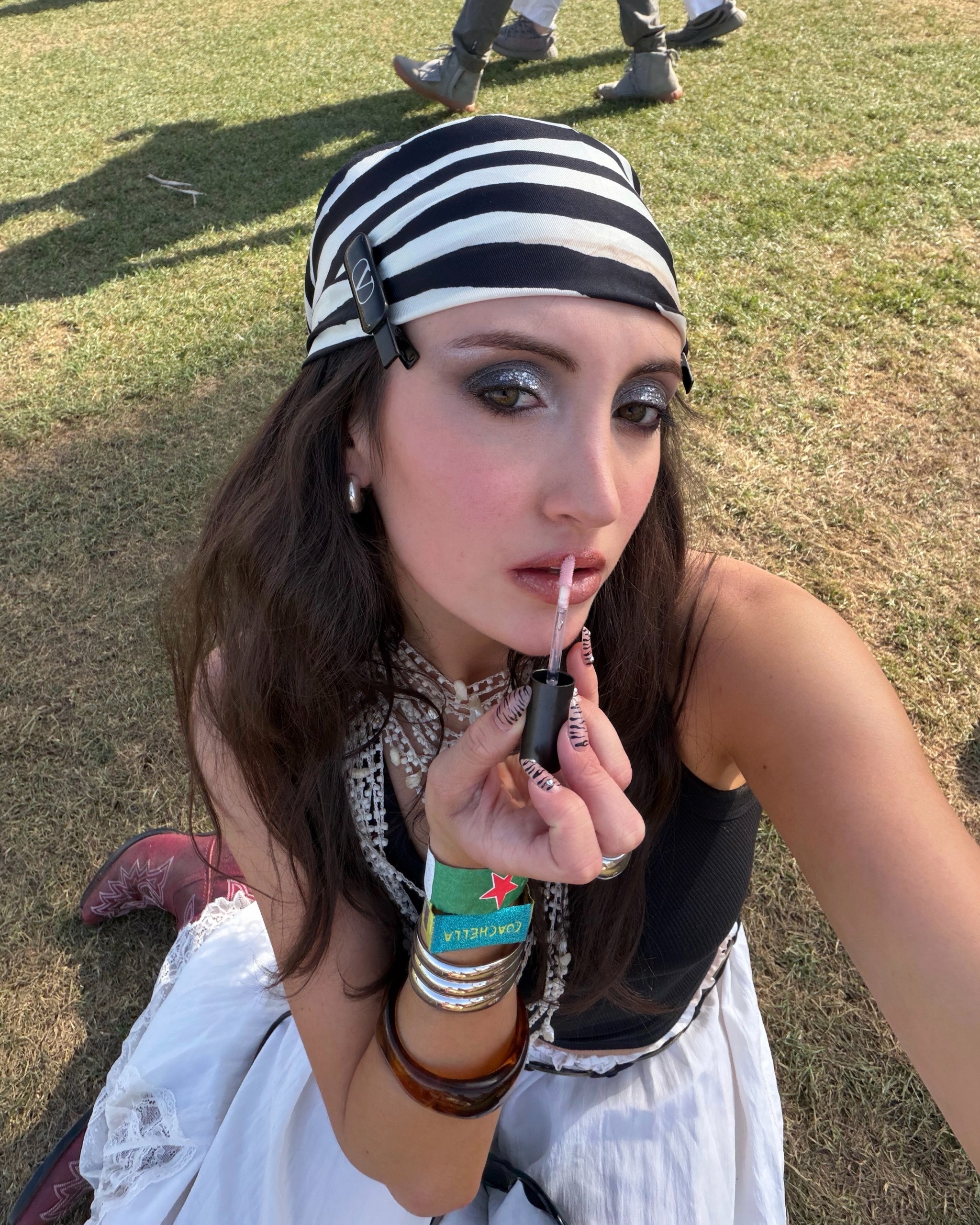 WWW associate beauty editor Alyssa Brascia wearing maximalist makeup.
