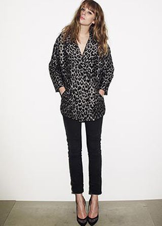 Reiss Lottie leopard-print batwing coat, £225