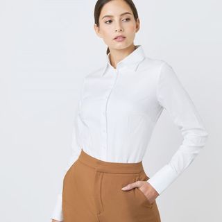 white shirt on a woman