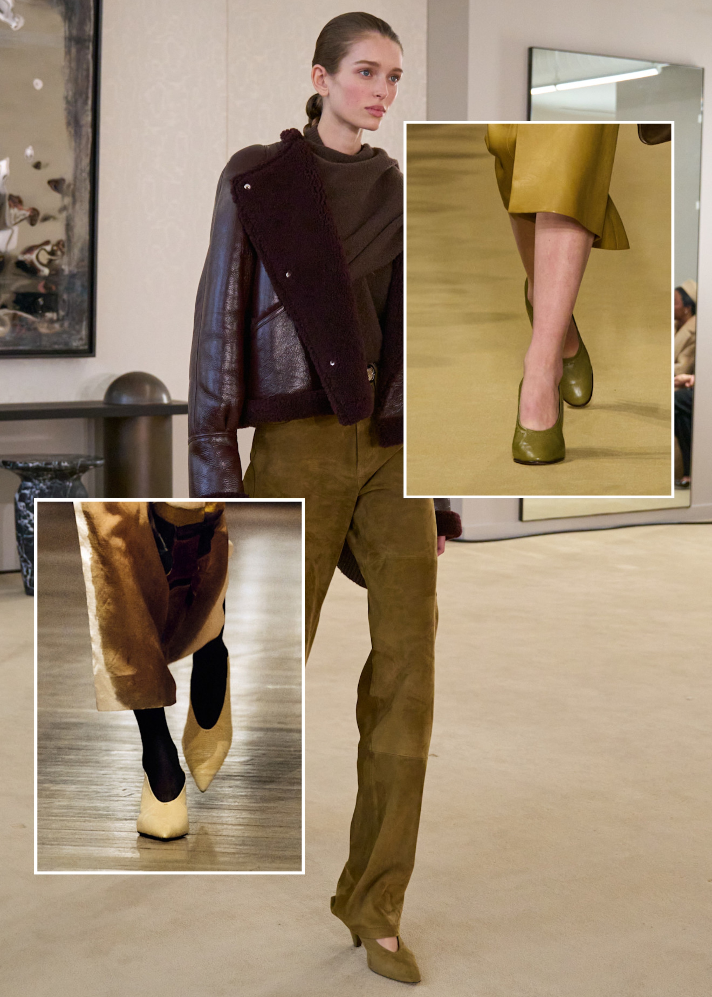 high-vamp heels on the fall 2026 runways Altuzarra, Khaite, and Tory Burch