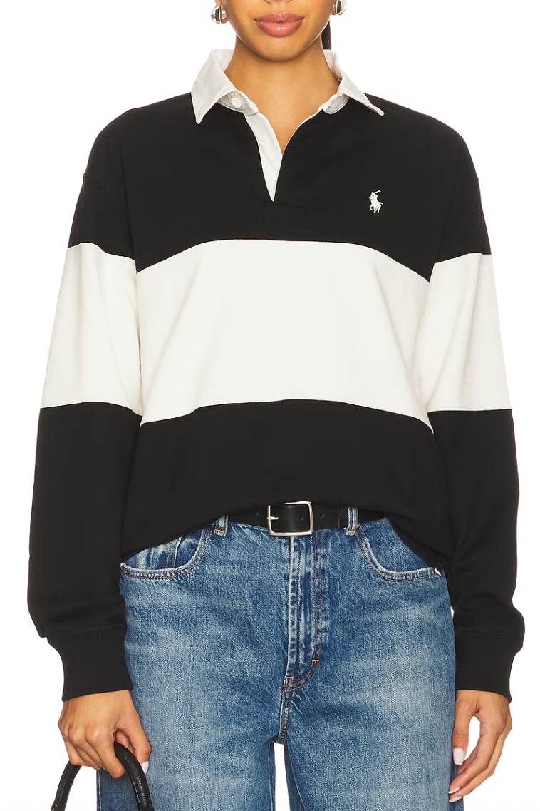 Polo Ralph Lauren, Color-Blocked Cotton Jersey Rugby Shirt