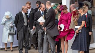 Members of the Royal Family at Princess Eugenie's wedding, 2018