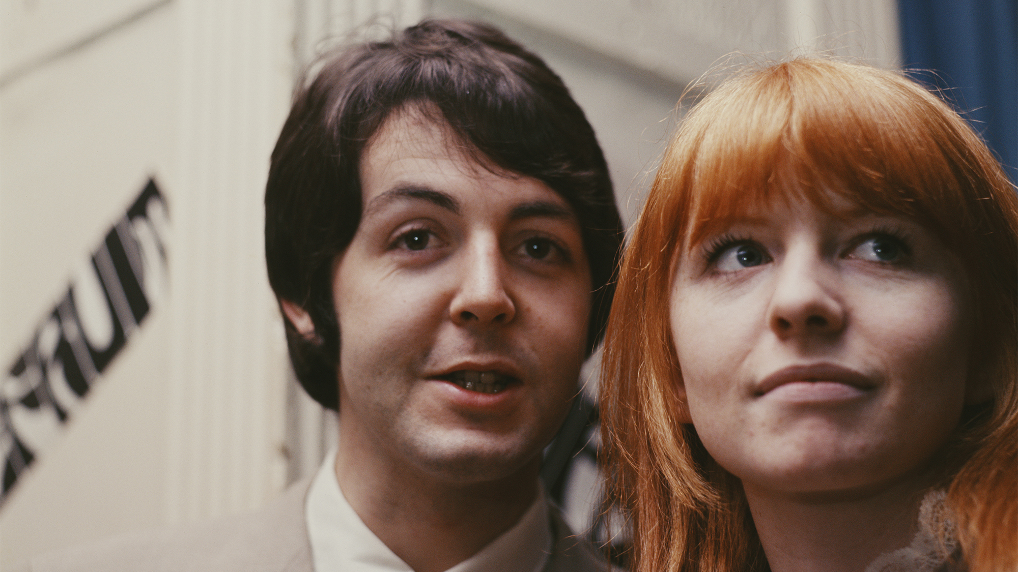 Paul McCartney from The Beatles and Jane Asher posed in London on 19th January 1968.