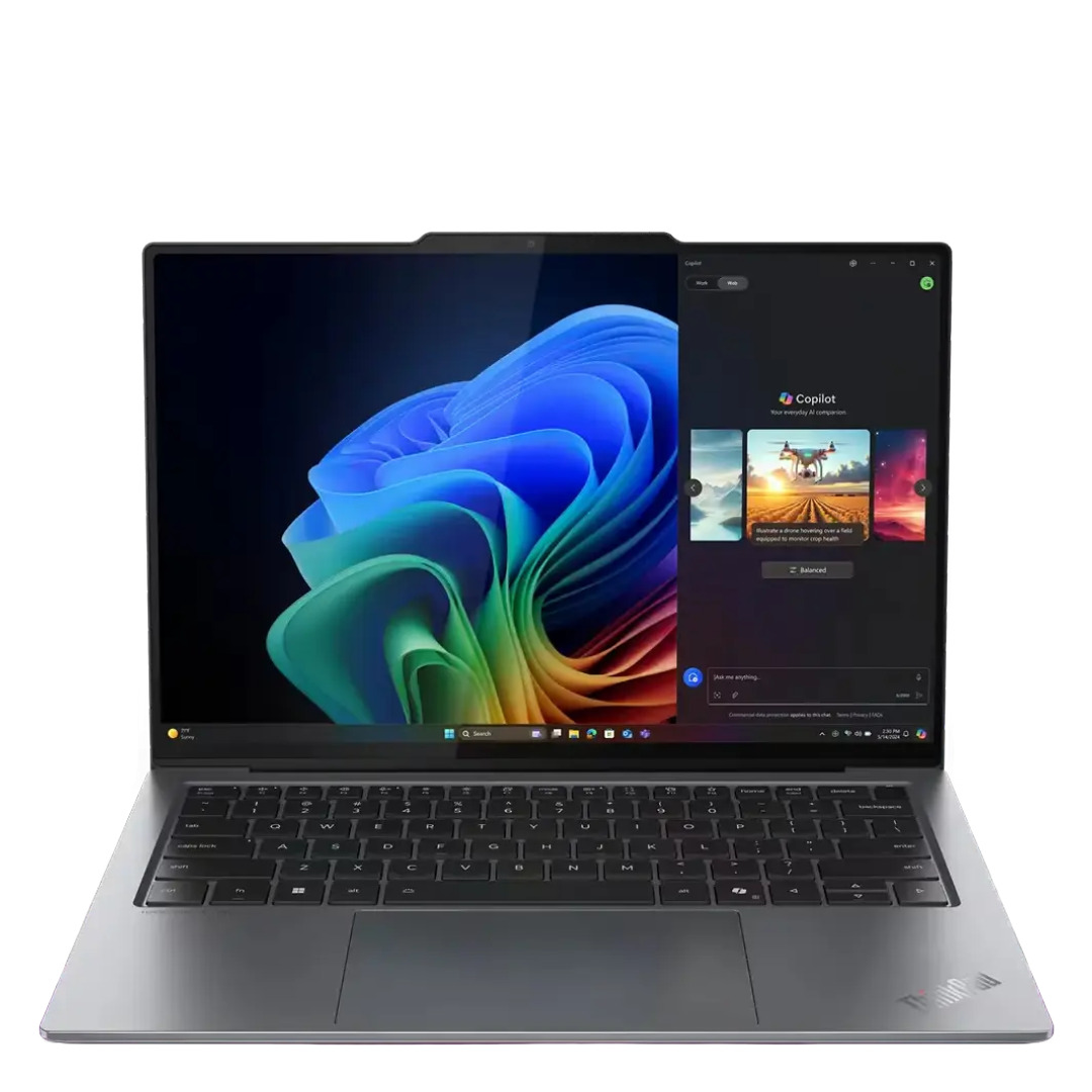 The Lenovo ThinkPad X9-15 Gen 1 Aura Edition in front of a white background