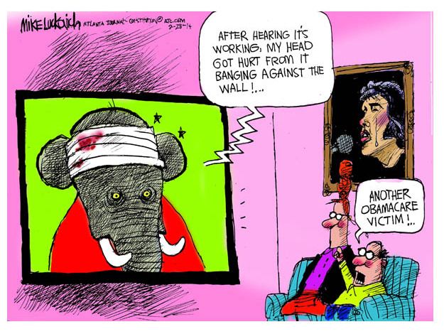 Political cartoon Obamacare Republicans