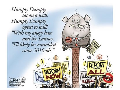 Political cartoon GOP Congress immigration U.S.