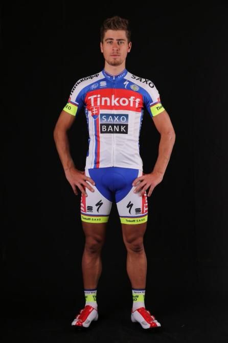 Peter Sagan shows off his new Tinkoff-Saxo Slovakian national champion jersey
