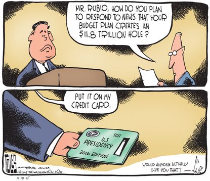 Political cartoon U.S. Marco Rubio Budget debate