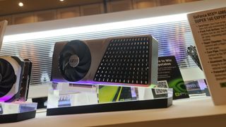 MSI RTX 4080 Super 16G Expert card on display at CES 2024.