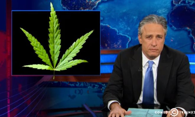 Jon Stewart harshes the pot paranoiacs