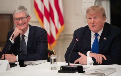Tim Cook and President Trump.