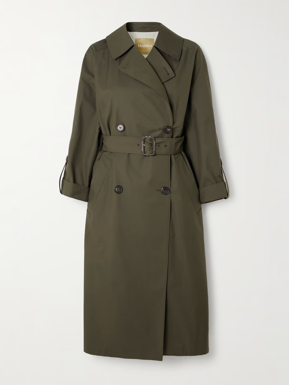 Max Mara, MtCarte Double-Breasted Cotton-Blend Gabardine Trench Caot