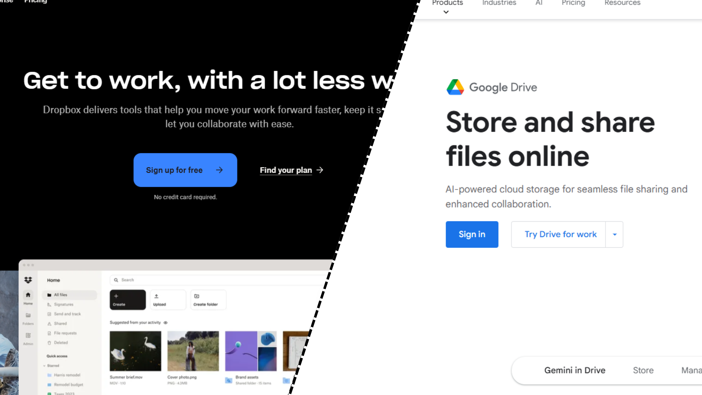 Dropbox vs. Google Drive
