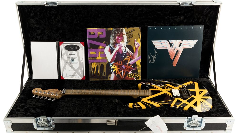 Eddie Van Halen Bumblebee replica guitarCharvel EVH Art Series guitar