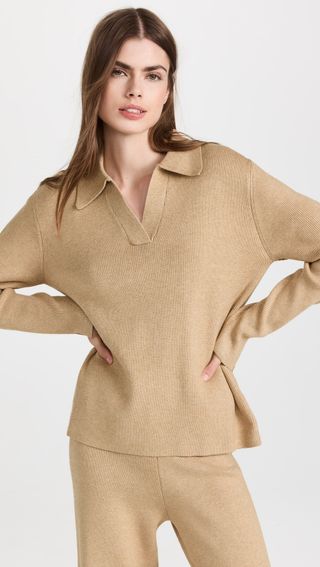 Polo Collar Knit Sweater