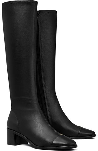 Cap Toe Knee High Boot