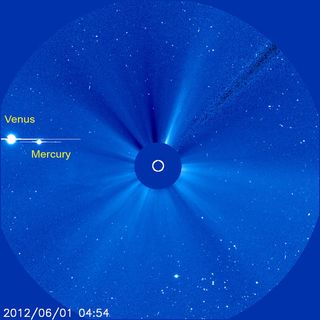 Venus and Mercury Positions, June 1, 2012