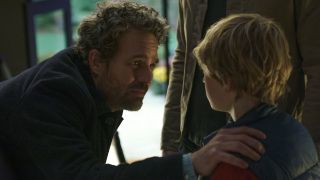 Mark Ruffalo says goodbye to Walker Scobell in The Adam Project.