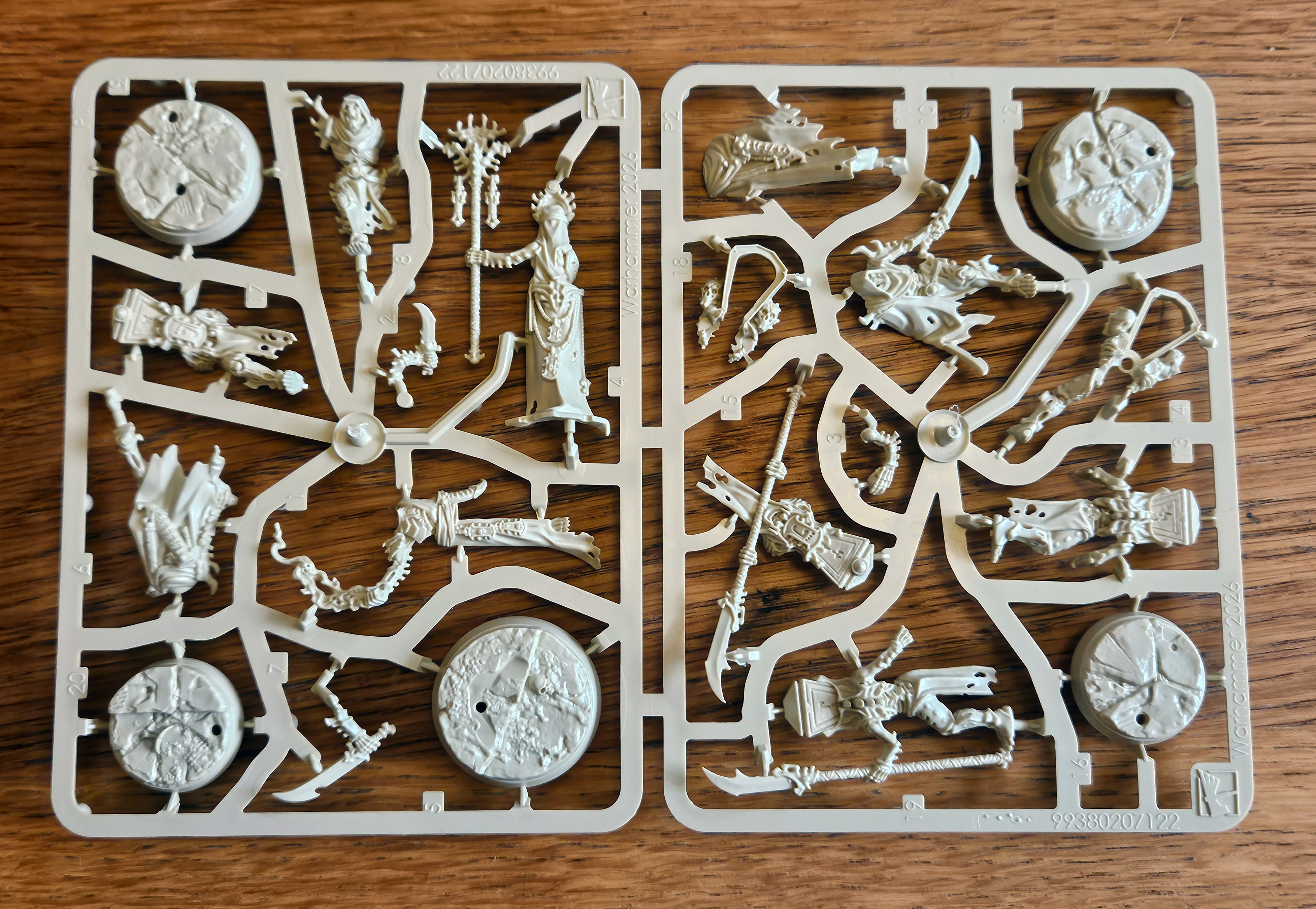 The unpainted sprue for the Thanatek's Tithe models.