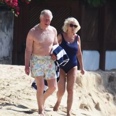 exclusive prince charles and wife camilla, duchess of cornwall, pictured on the beach in barbados