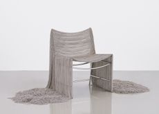 Enthroned at Jessica Silverman Gallery: chair covered in silver chains