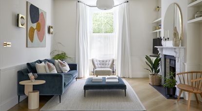pale Scandinavian style living room 