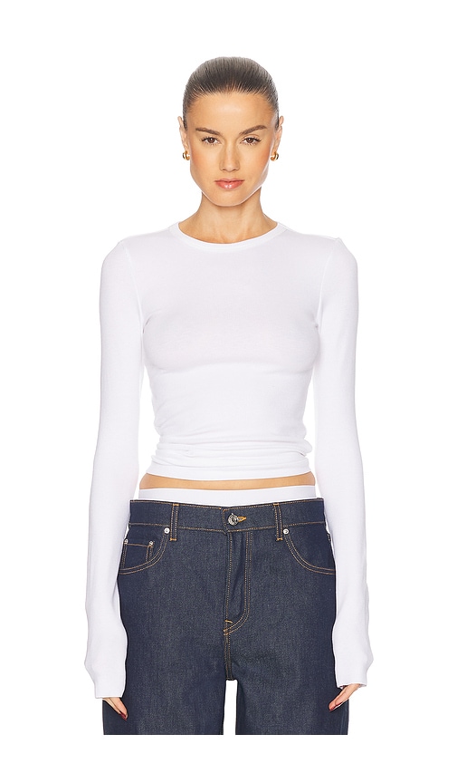 Crew Neck Extra Long Sleeve Tee