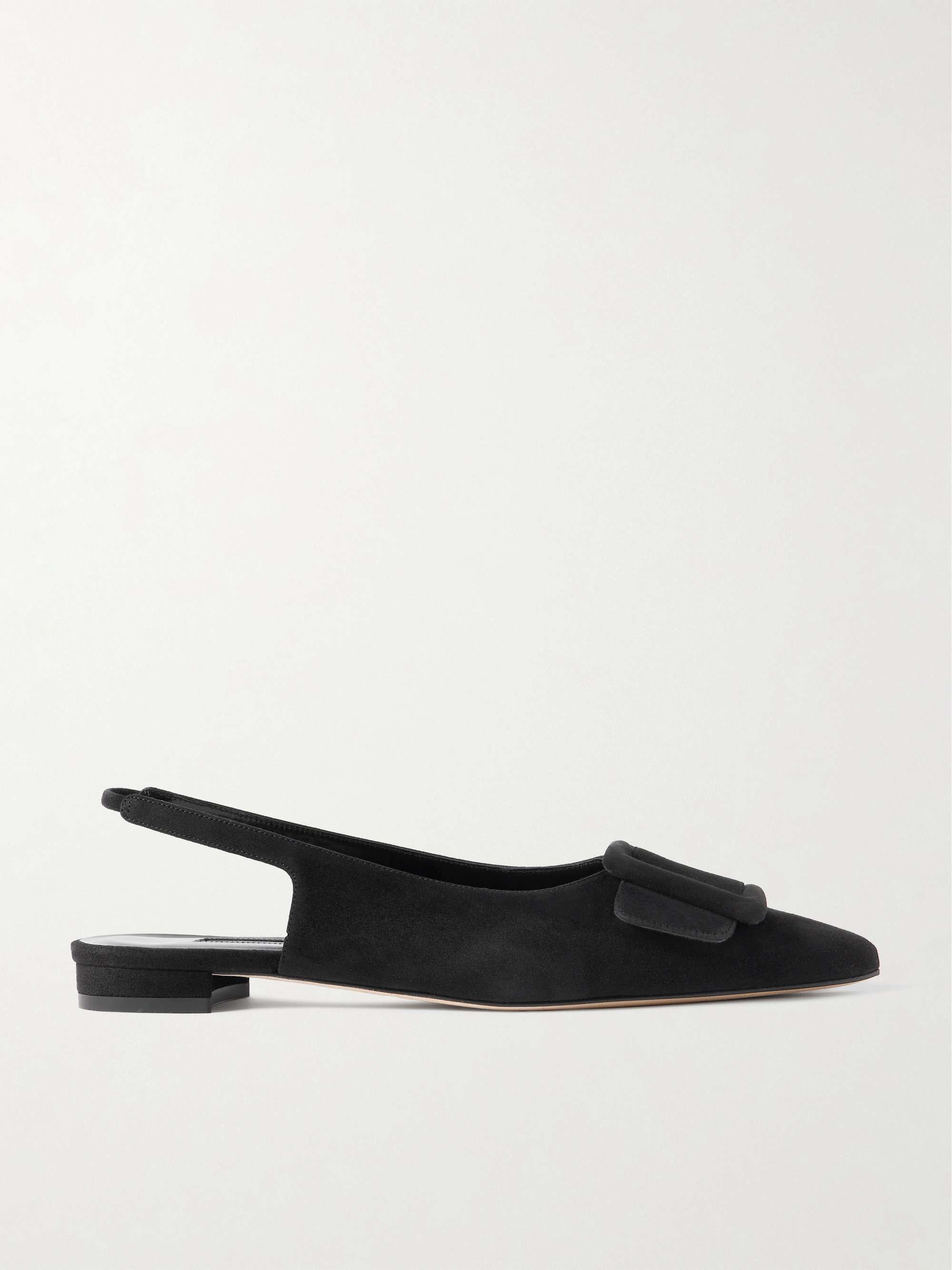 Maylura Buckled Suede Slingback Flats
