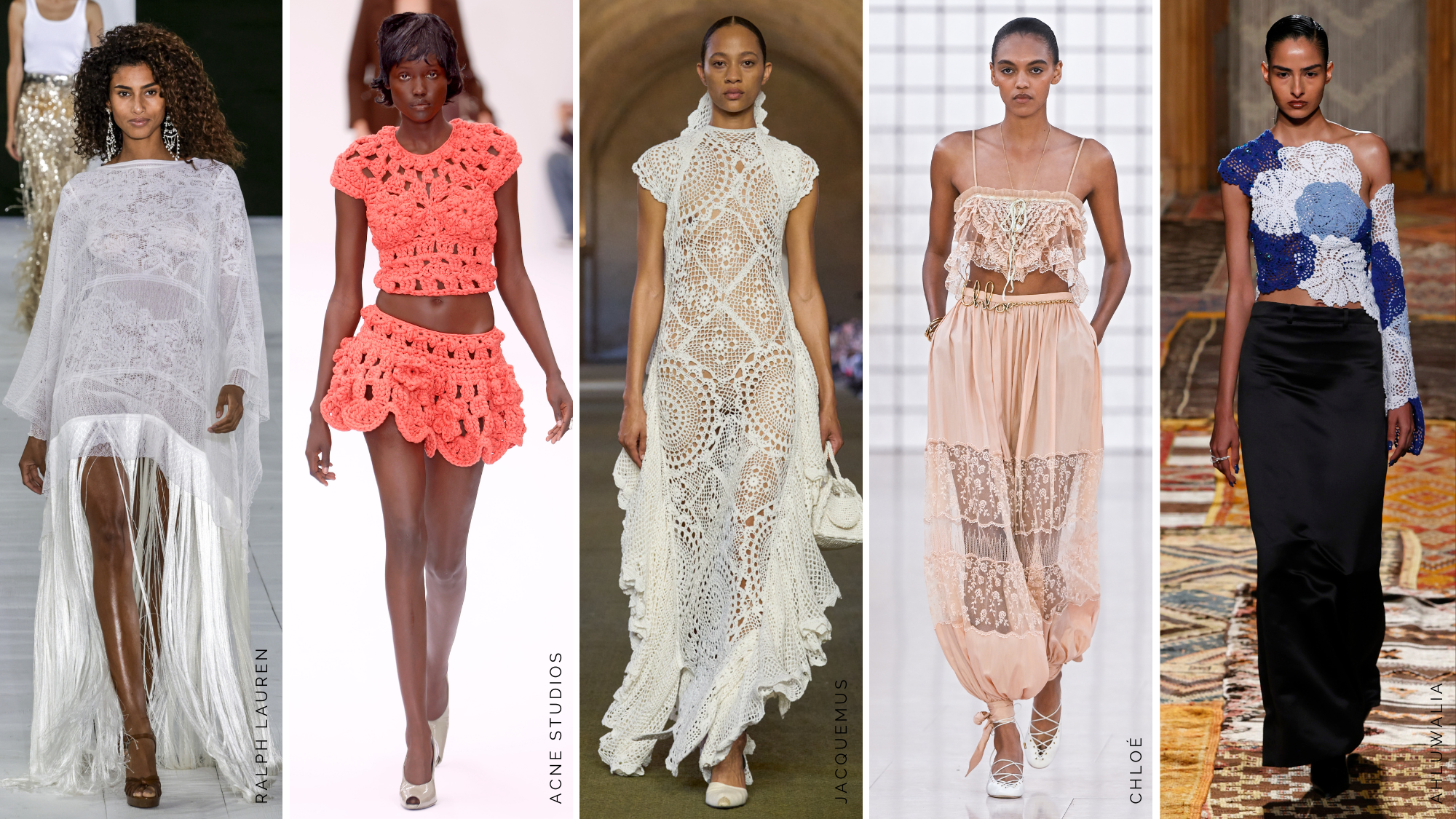 Doily dressing trend runway imagery