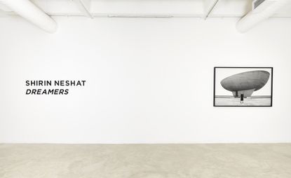 Iranian artist and film maker Shirin Neshat’s ’Dreamers’ video exhibition artwork.